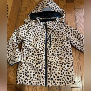H&M Girls Cheetah Ski Coat Size 7